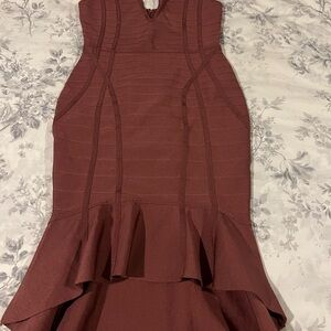 Missguided sleeveless pink bandage dress.